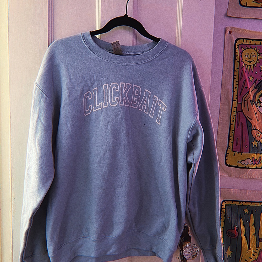 Blue “ClickBait” David Dobrik Crewneck